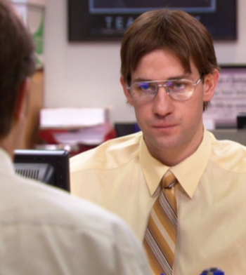 Jim stealing Dwights identity on The Office